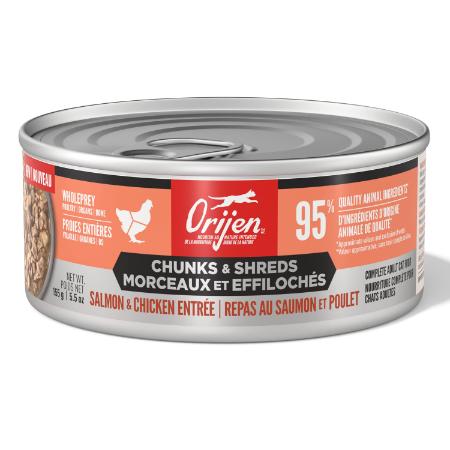 ORIJEN Cat Chunks & Shreds Salmon &  Chicken Entree 155g