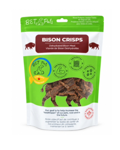 B&T Dehydrated Bison Meat Crisps 100g