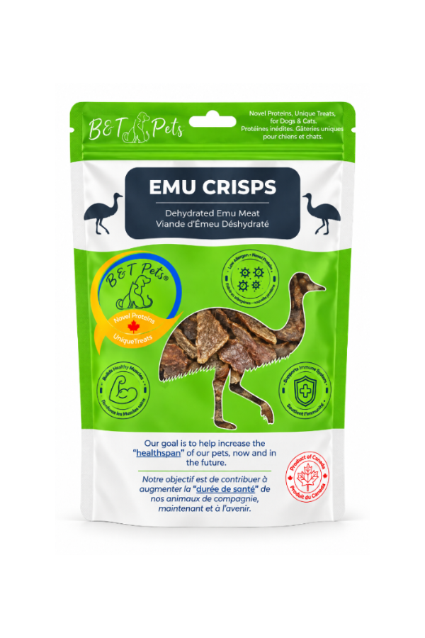 B&T Dehydrated Emu Mea Crisps 75g